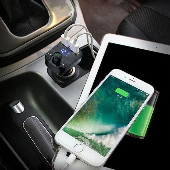 Bluetooth FM transmetteur avec double charge USB