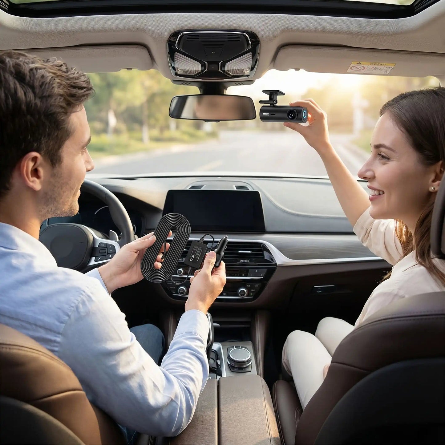 camera pour voiture couple avec modèle parking