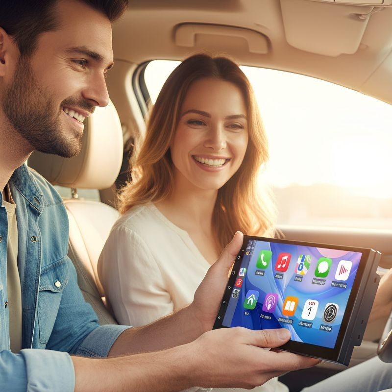 Autoradio 2din NexDrive avec un couple heureux
