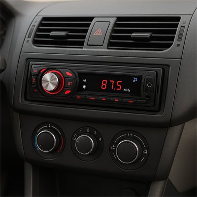 Autoradio AudioX installé dans une voiture