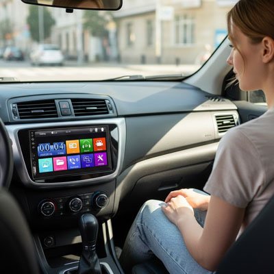 Autoradio bluetooth Pulso avec passagère dans voiture
