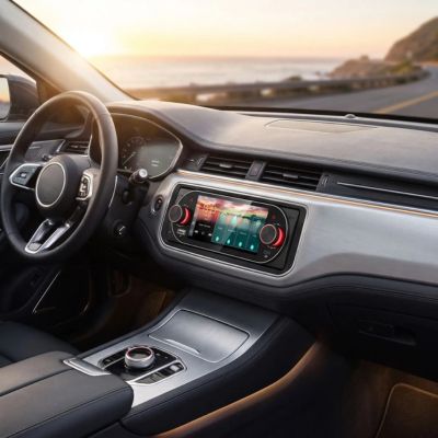 autoradio carplay Routix style moderne dans voiture