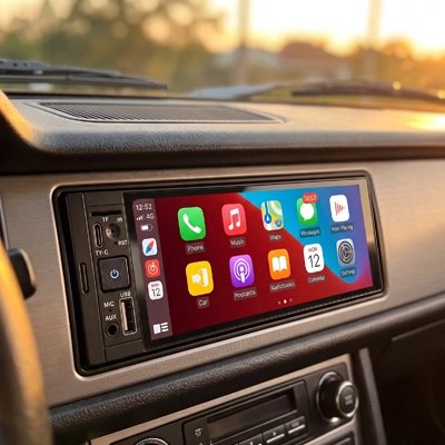 Autoradio carplay Roadix installé dans une voiture