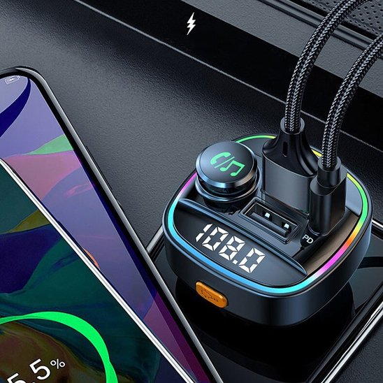 Bluetooth voiture recharge simultanément deux appareils