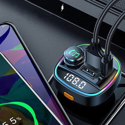 Bluetooth voiture recharge simultanément deux appareils