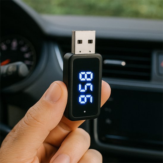 Bluetooth voiture affichage LED chiffres bleu