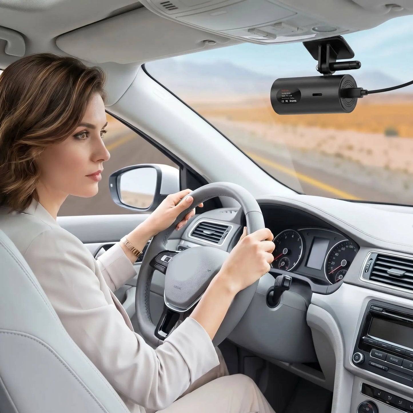 camera pour voiture avec femme au volant