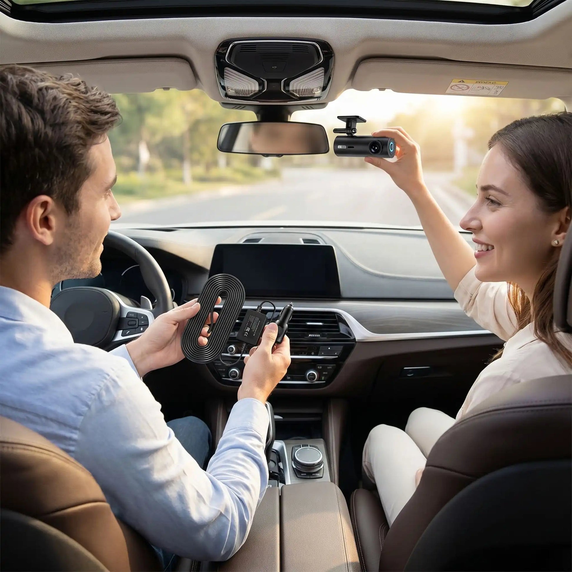 camera pour voiture couple avec modèle parking