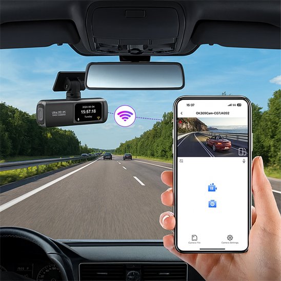 Camera voiture avec WiFi intégré accès direct via téléphone