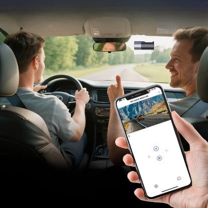 dashcam voiture wifi avec hommes dans voiture