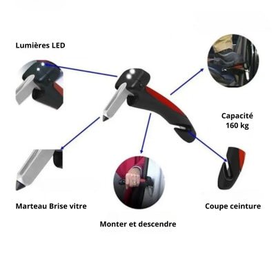 Poignée de soutien multifonction | AutoGrip Tool™ - Soigne Ton Char