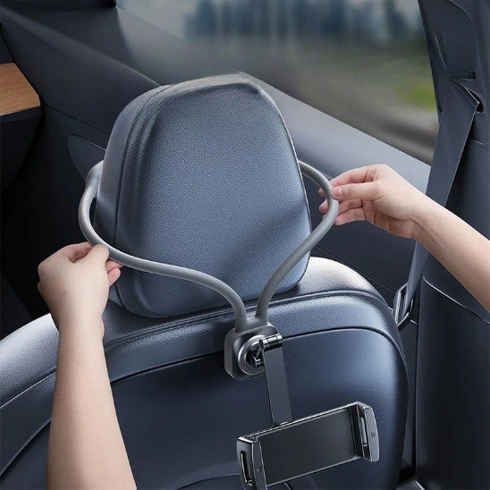 Porte tablette voiture installation appui-tête