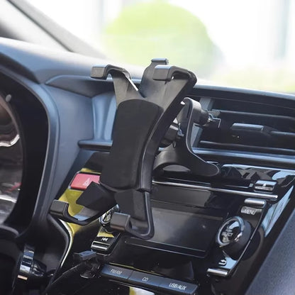 support tablette pour voiture installé sur grille de ventilation
