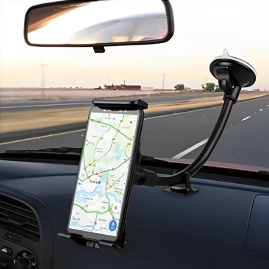 Support tablette voiture installation pare-brise long bras flexible avec ventouse