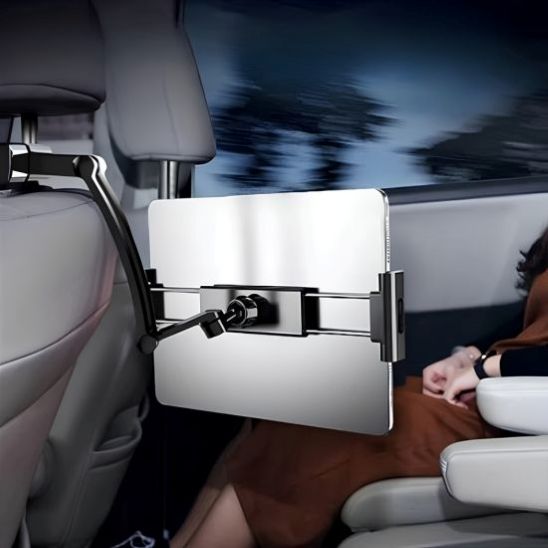 support tablette voiture télescopique avec femme banquette arrière