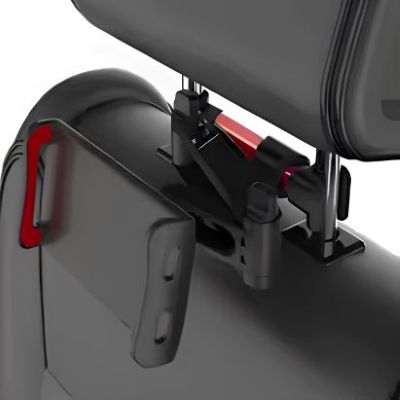 support tablette voiture tablet rouge sur appui-tête 