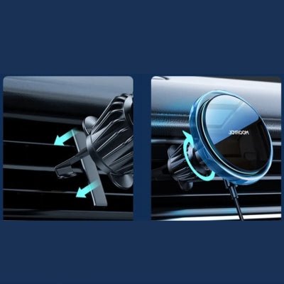 support telephone voiture Chargix installé grille ventilation