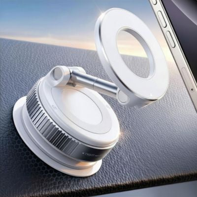 support telephone voiture blanc sur tableau de bord