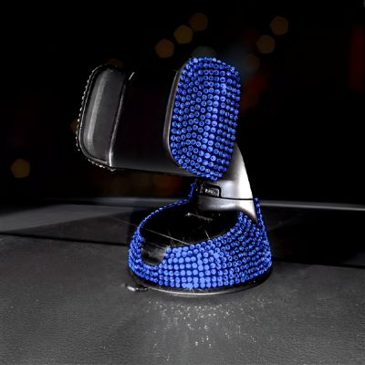 support téléphone voiture brillant bleu