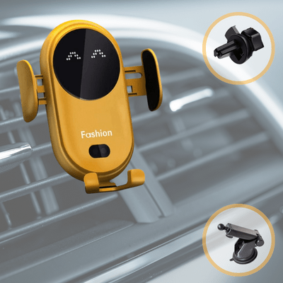 Support téléphone voiture modèle jaune