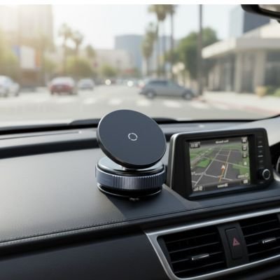 support telephone voiture magnétique puissant avec ventouse