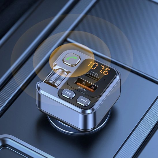 Transmetteur fm bluetooth bouton d'appel mains-libres